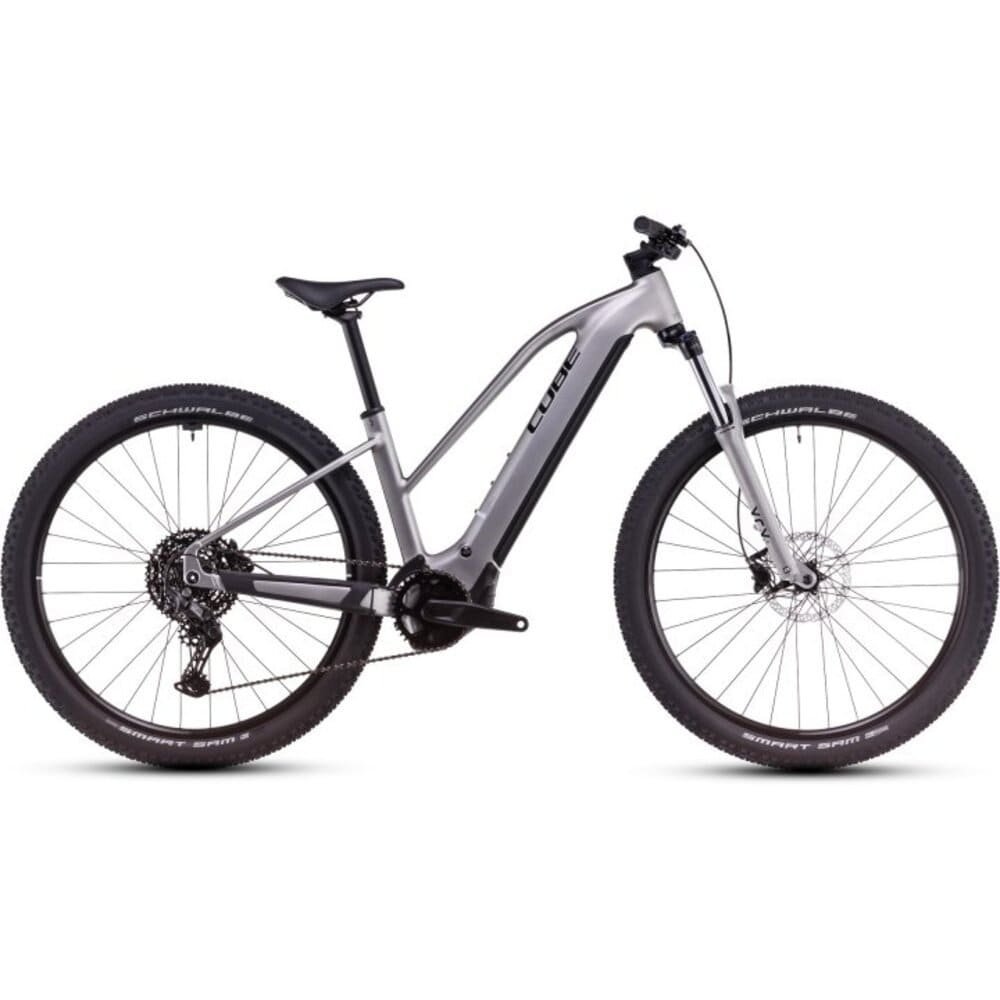 CUBE REACTION HYBRID ONE 800 29″ Damen E-Mountainbike 2025 silver / black