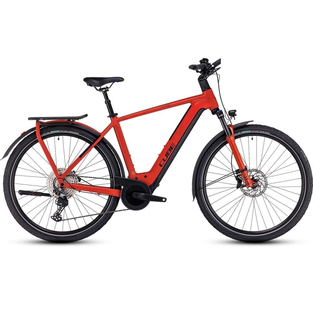 CUBE KATHMANDU HYBRID EXC 750 Trekking E-Bike 2024 red / black