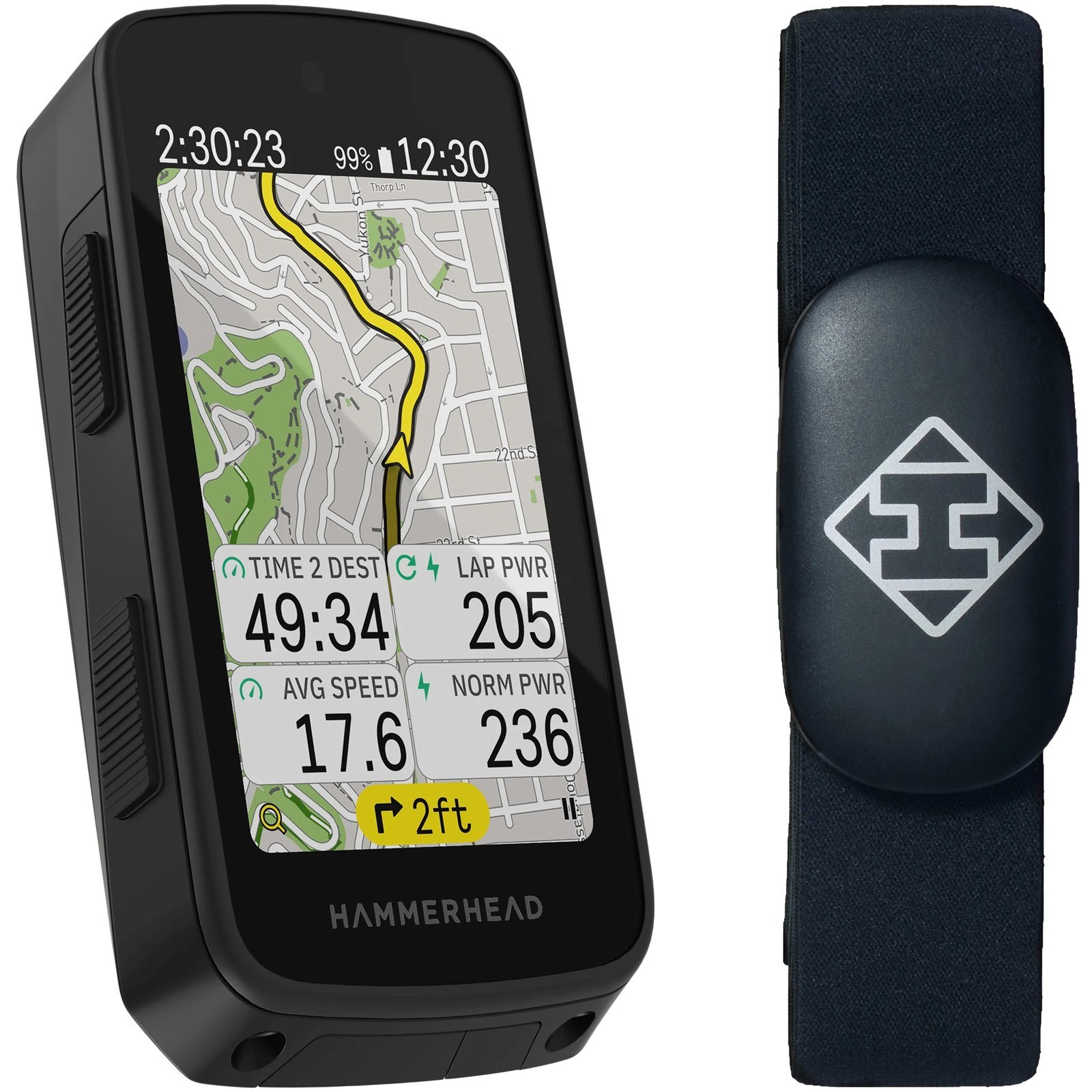 Hammerhead Karoo 3 GPS Fahrradcomputer + C1 Herzfrequenzsensor 2.0